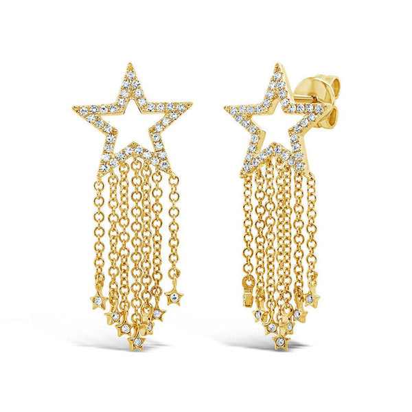 Fringed Eight star outlets simple fashion earrings