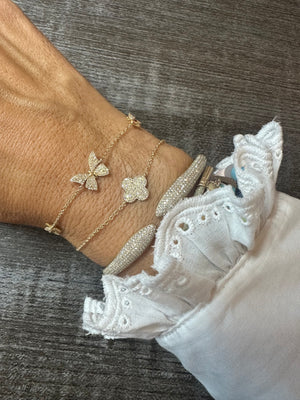 PAVE DIAMOND CLOVER BRACELET