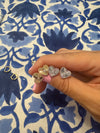 FLUTED HEART STUD EARRINGS