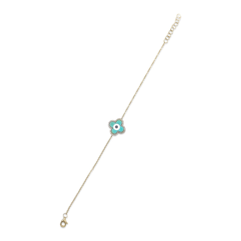 EVIL EYE CLOVER BRACELET