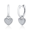 HUGGIES WITH PAVE DIAMOND ROPE HEARTS