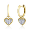 HUGGIES WITH PAVE DIAMOND ROPE HEARTS