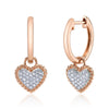 HUGGIES WITH PAVE DIAMOND ROPE HEARTS