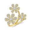 PAVE DIAMOND FLOWERS RING