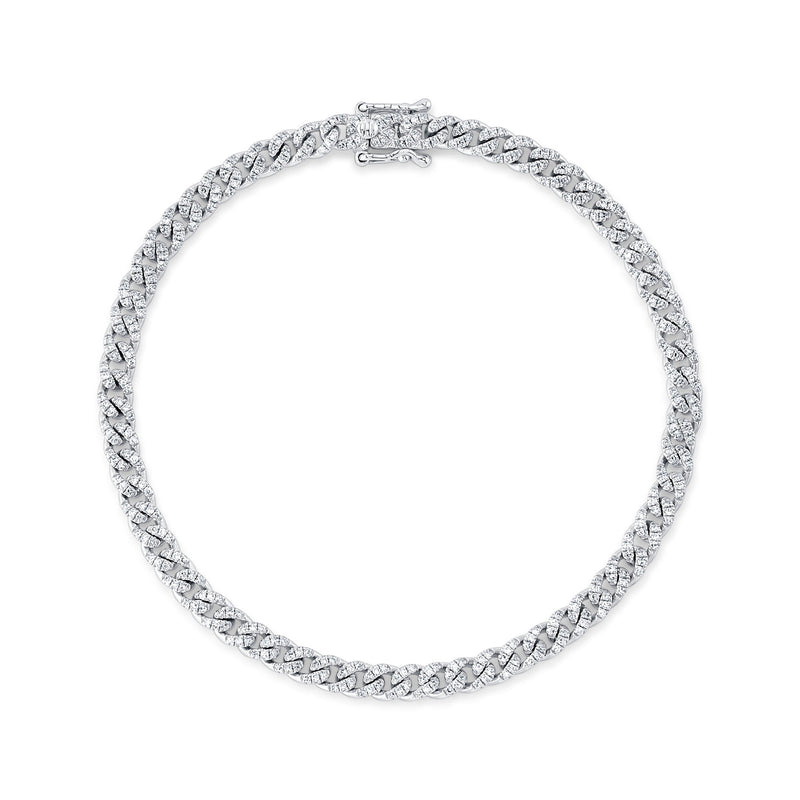 PAVE DIAMOND CURB LINK BRACELET