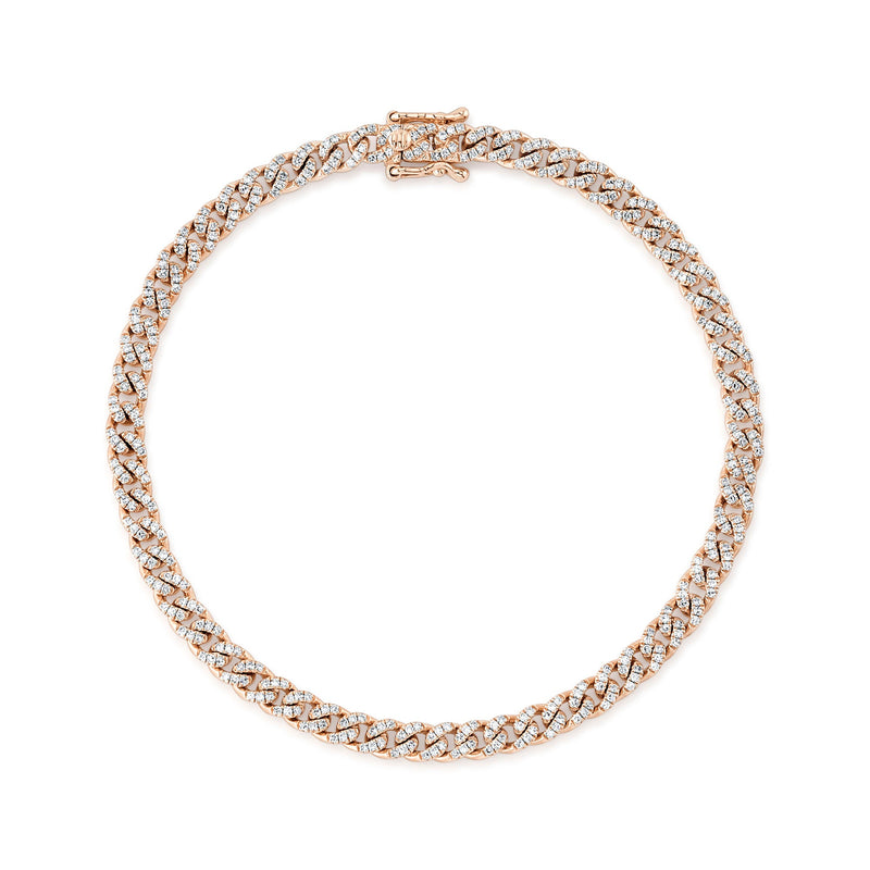 PAVE DIAMOND CURB LINK BRACELET