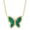 DIAMOND AND GEMSTONE BUTTERFLY NECKLACE