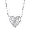 FLUTED HEART NECKLACE