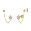 DIAMOND STAR CHAIN EARRINGS