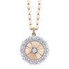 FLUTED ROUND DIAMOND PENDANT NECKLACE