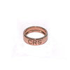 Diamond Initial Cigar Band in rose gold