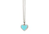 Diamond Turquoise heart necklace white gold