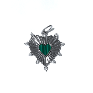 FLUTED HEART CHARM