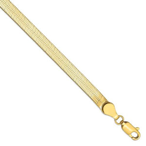 4 milimeter wide 14k herringbone gold chain