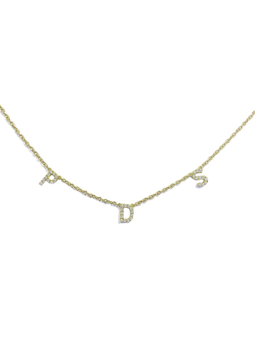 DIAMOND INITIAL NECKLACE