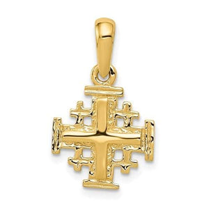 Jerusalem Cross in 14 karat yellow gold
