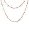 3.85mm rose gold paperclip necklace