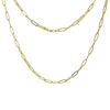 3.85mm yellow gold paperclip necklace