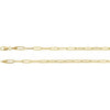 Solid 14k gold paperclip bracelet with 2.6 millimeter elongated chain links