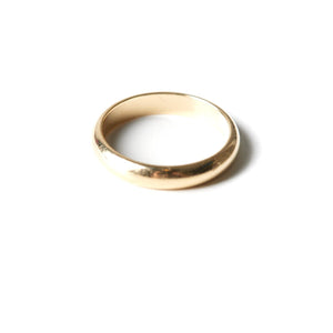 solid gold 14 karat pinky ring 3 millimeters thick