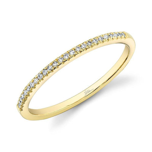 STACKABLE PAVE DIAMOND HALFWAY BAND