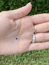 Blue sapphire bezel set gemstone necklace
