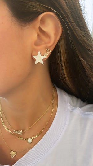DIAMOND STAR STUD EARRINGS