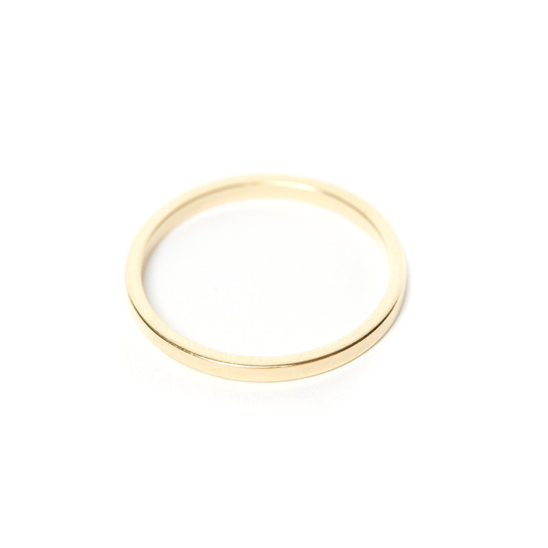 Skinny pinky ring in solid 14 karat gold